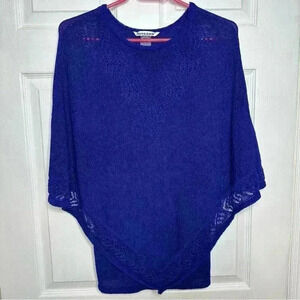 Nygard  Knit Poncho Blue Size Medium